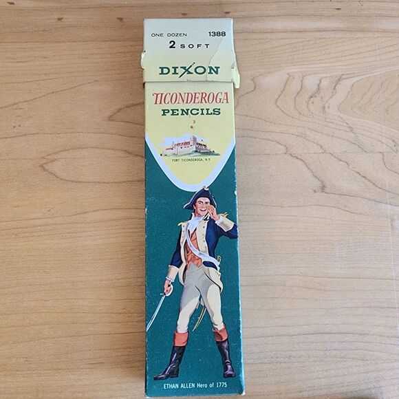 Dixon Ticonderoga Other - Vintage Dixon Ticonderoga 1388 #2 Soft Pencils Ethan Allen Box 4 NOS +1 Bonus